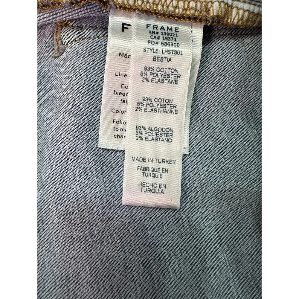 FRAME Le High Straight Jeans Size 29 Medium Wash High Rise Straight Leg Denim - Picture 12 of 13
